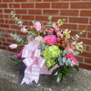 Celebrate a new baby girl with “Precious in Pink” from Flowerland Florist in Sulphur Springs, TX. A soft, feminine mix of pink blooms in every shade—perfect for welcoming little ones, birthdays, encouragement, or simply showing you care. Local hospital delivery available.