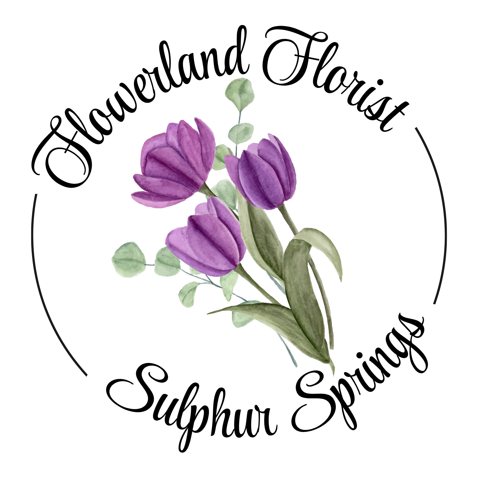 flowerland florist sulphur springs texas logo